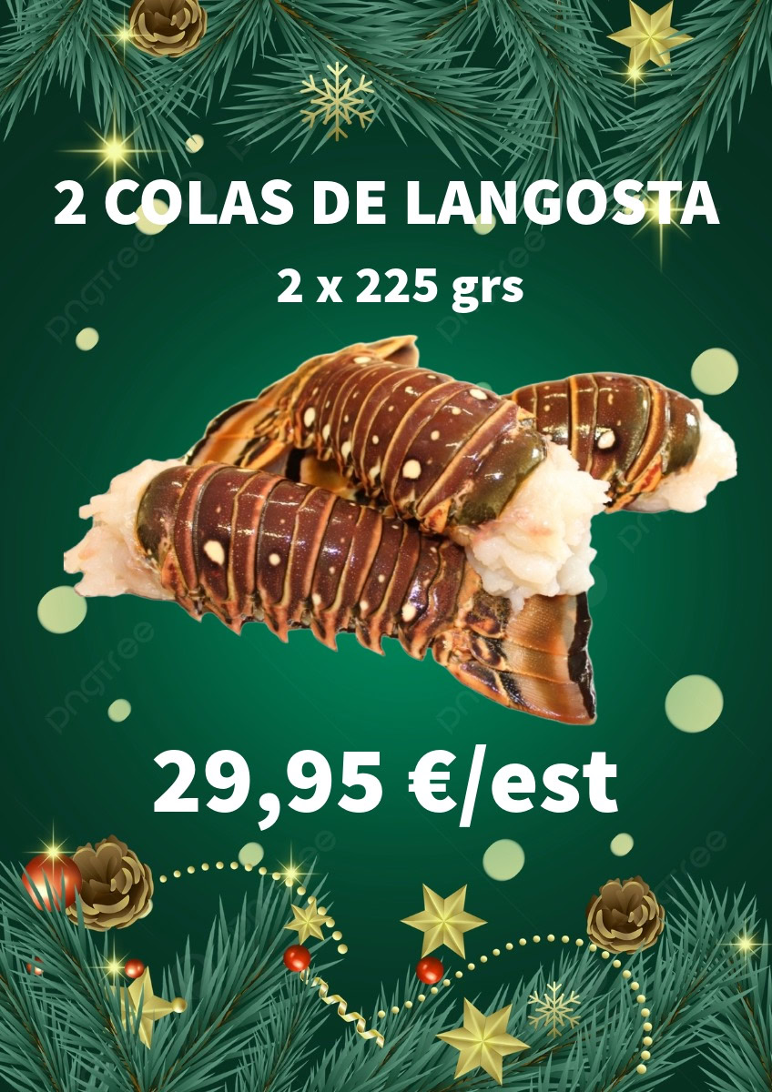 2 colas de langostas