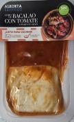 Bacalao con tomate y pimiento rojo