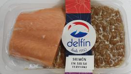 Salmon en salsa teriyaki delfin